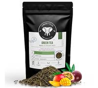 Edward Fields Tea ® - Thé Vert BIO en vrac d'origine unique. Feuilles de thé vert biologique cueilli à la main avec des ingrédients naturels et écologiques, 100g. China (Mangue et Fruit de la Passion)