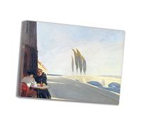 Edward Hopper 《Bistro》Impression sur Toile Peinture Affiche Pour Salon,Bureau Salon Chambre à Coucher Bureau Décorations Prêt à Accrocher(40x52cm-16x20inch),Encadrée