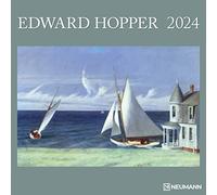 Edward Hopper Calendrier mural 2024 avec brochures, 30 x 30 cm, 30 x 60 cm, ouvert
