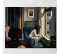 Edward Hopper, eho15 Tableau imprimé sur toile Fine Art, encadré prêt à accrocher, assemblé à la main, 75 x 60 cm