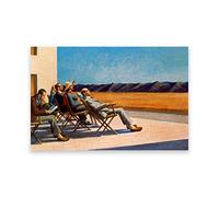 Edward Hopper. "Les gens au soleil" Tableaux sur toile. Image d'art mural d'affiche de toile moderne. Tableau Decoration Murale Salon 40x64cm(15.8x25.2in) sans cadre