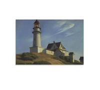 Edward Hopper Lighthouse at Two Lights Print - Célèbre peinture affiche affiche art imprimé mural peinture à suspendre image décoration familiale 30 x 45 cm