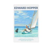 Edward Hopper - Lot de 2 affiches d'exposition, Nighthawks, Cape Cod Morning, trottoirs de New York, 2 affiches sur toile pour décoration de chambre à coucher, bureau, chambre, cadeau sans cadre, 40 x