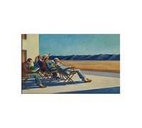 Edward Hopper-People In The Sun 1960 Toile Mur Art Affiche Décor À La Maison(80x120cm 31"x47",Sans Cadre)