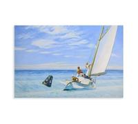 Edward Hopper Poster de l'exposition « Le bateau à voile » - Décoration murale pour salon, chambre à coucher - Style sans cadre - 40 x 60 cm