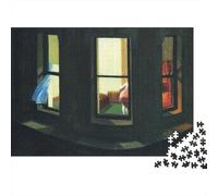 Edward Hopper Puzzle en Bois 1000 Pièces, Casse-tête Tableaux célèbres du Monde, Art Puzzles Impossible, Puzzle Peinture, Jeu D'adresse pour Toute La Famille, Cadeau De Vacance