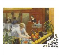 Edward Hopper Puzzle en Bois Art 1000 Pièces, Casse-tête Tableaux célèbres du Monde, Peinture Puzzles Impossible, Art DIY Jeu Occasionnel Jouets Cadeau Intéressants