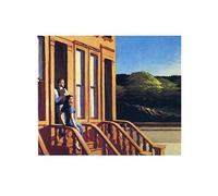 Edward Hopper 《Sunlight on Brownstones》Impression sur Toile Mural Salon Impression d'art Moderne Sans Cadre Toile Décorative Pour Salon Ou Chambre (65x78cm-26x31inch),Sans cadre