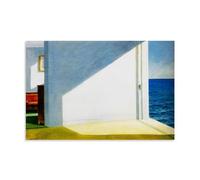Edward Hopper Works《Rooms by The Sea》Impression sur toile murale moderne pour chambre à coucher - 30 x 45 cm