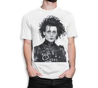 Edward Scissorhands Graphic T-Shirt, Tim Burton Movie Tee(Medium)