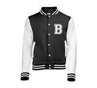 Edward Sinclair 9-11 ans | Veste universitaire | Noir | personnalisée pour enfant avec initiale sur le devant uniquement
