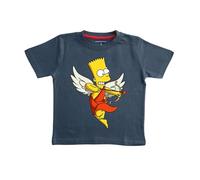 Edward Sinclair T-shirt pour enfant Les Simpsons D1 - Motif imprimé multicolore - Coton confortable, bleu marine, 2-3 ans