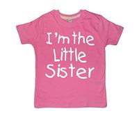 Edward Sinclair T-shirt rose bonbon avec imprimé paillettes blanches « I'm The Little Sister », rose, 2-3 ans