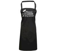 Edward Sinclair Tablier Mamie C'est LA Reine DE LA Cuisine Tablier Noir avec Motif Blanc