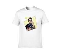Edward Snowden with Flag Men's Cotton T-Shirt White Shirt Top Tee XXL
