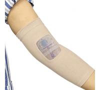 EDWERD Housse de protection PICC Line avec fenêtre en maille - Manche pour bras supérieur ou inférieur, joint en silicone antidérapant, protecteur confortable pour IV et plâtre, 1 pièce