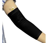 EDWERD Protège-bras PICC Line - Housse de coude respirante pour soins infirmiers, convient pour un tour de bras de 22,9 à 35,6 cm, Noir/blanc, 4 Pcs