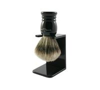 Edwin Jagger 1EJ256SDS Blaireau De Rasage Traditionnel En Poils De Blaireau Imitation Ébène Avec Support Pour Savon Ou Crème À Raser Pour Hommes Et Femmes (Moyen)