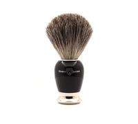 Edwin Jagger 81SB586AMZ Blaireau de rasage classique imitation ébène pur blaireau avec support pour crème de rasage ou savon de rasage pour hommes et femmes (noir)