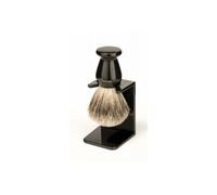 EDWIN JAGGER - BLAIREAU + SUPPORT - IMITATION EBENE - POILS AVEC POINTE ARGENTEE - TAILLE S