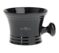 EDWIN JAGGER - BOL POUR SAVON À BARBE AVEC POIGNÉE - PORCELAINE - NOIR Noir G