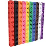 edx education 75166 Math Cubes - Set of 100 -Fidget Linking Cubes for Early Maths - Connecting Manipulative