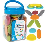 edx education Junior Mini Jar-Earth Colors-Sorting and Stacking Stones-Math Manipulative-For Ages 18M+