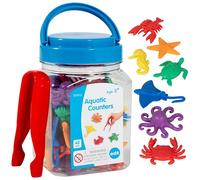 edxeducation Compteurs aquatiques - Mini pot - Lot de 42 - Apprendre à compter, couleurs, tri et séquençage - Ressource mathématiques de la petite année