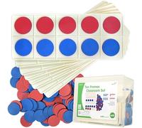 edxeducation Ensemble de dix Cadres pour Salle de Classe - Ressources mathématiques pour Enfants - 16 Cadres en Plastique - 160 compteurs - Fournitures de mathématiques pour Salle de Classe