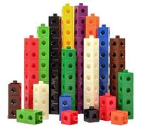 edxeducation Linking Cubes - Lot de 100 Cubes - Cubes à connecter et à Compter pour Construire et calculer - pour Enfants d'âge préscolaire et Primaire