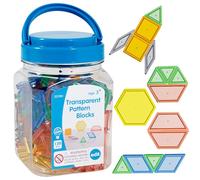 edxeducation Lot de 120 mini pots transparents - Blocs de motifs en plastique - Pratiquez le tri, les motifs, la mesure et les fractions - Jeu sensoriel - Manipulation mathématique pour enfants