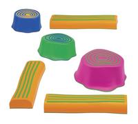 edxeducation Step-a-Trail - 6 Piece Backyard Obstacle Course for Kids - Indoor and Outdoor - Build Coordination and Confidence - Physical and Sensory Play