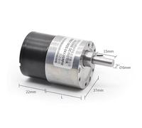 EDXFICDQ Moteur à Courant continu 12-24 V JGB37-3625 / Moteur à Engrenages à Courant continu électrique sans Noyau et sans balais à réduction de Vitesse de Rotation(22RPM,24V 6 wire)