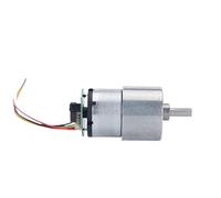 EDXFICDQ Moteur à Engrenages élevés JGB37-520 DC 6V/12V/24V, avec encodeur magnétique de Haute précision et équipé d'un encodeur Hall(107rpm,12V)