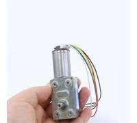 EDXFICDQ Motoréducteur 6v DC avec encodeur, Petit Moteur à Vitesse Lente JGY370, engrenage à vis sans Fin, Vitesse réglable, Peut CW CCW(18RPM,6V Motorand Bracket)