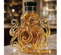 EDXTNKQC Carafe À Décanter - Miniature Sculpture, Carafe À Whisky De 350 ML en Forme De Pieuvre, Sculpture en Verre Inspirée des Animaux Marins, Verre À Vin Pieuvre Original Et Étanche(A)