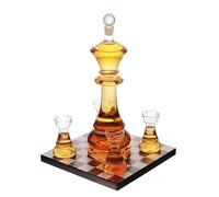 EDXTNKQC Carafe À Décanter, Miniature Sculpture, Sculpture De Carafe À Whisky D'échecs 700 ML, Distributeur De Vin, Bouteille De Vin en Verre Épaissi, Ornements De Décoration De Bar À Domicile