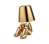 EDXTNKQC Miniature Sculpture - Statue De Sculpture, Lampe De Chevet À Commande Tactile, Ornements Décoratifs De Luxe en Forme d'homme Doré, Veilleuse Moderne À Intensité Variable(B)