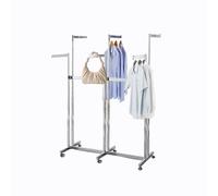 EDXTNKQC Portant À Vêtements À 6/8/10 Bras, Portant À Vêtements en Métal Robuste sur Pied, Présentoir À Vêtements avec roulettes, Cintres pour Suspendre des Vêtements(Silver)