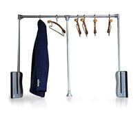 EDXTNKQC Porte Vêtements Extractible, Tringle À Vêtements Extensible, Barre De Suspension Argentée À Tirette, Réglable en Largeur, Adaptée Aux Armoires De 51 À 121 Cm De Large(Black,890-1210cm)
