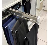 EDXTNKQC Tringle De Penderie Extensible - Cintre Coulissant De 30 À 80 Cm, Tringle À Vêtements Télescopique en Acier Inoxydable, Rails De Penderie Réglables(700mm/27inch)