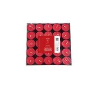 EDZARD 50 Bougies Chauffe-Plat Rouges, durée de Combustion 8 h, sans Parfum, coupelle Rouge en Plastique, fabriquées en Allemagne, Longues Bougies Chauffe-Plat pour décoration