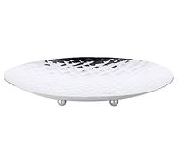 EDZARD Assiette Leonora (Ø 30 cm, hauteur 4,5 cm), à motifs, acier inoxydable poli miroir