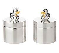 EDZARD Boîte à Dents/Boîte à Bijoux/Boîte à pilules Canard (Ensemble de 2), Hauteur 5 cm, argenté Noble, résistant au ternissement