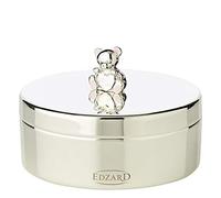 EDZARD Boîte à dents/boîte à bijoux/boîte à pilules Mama Ours, hauteur 4 cm, argent plaqué noble, résistant au ternissement
