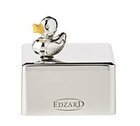 EDZARD Boîte à Musique/boîte à Musique décorative Canard, argenté et résistant au ternissement, env. 5 x 6 cm, mélodie Guten Abend Gute Nacht
