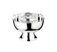 EDZARD Bol à caviar Palma avec insert en verre, argenté lourd (diamètre 19 cm)