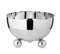 EDZARD Bol Chicago (diamètre 15 cm, hauteur 9 cm) sur 3 pieds sphériques, acier inoxydable poli brillant