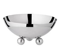 EDZARD Bol Chicago (diamètre 19,5 cm, hauteur 9 cm) sur 3 pieds sphériques, acier inoxydable poli brillant