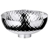 EDZARD Bol décoratif Leonora (Ø 30 cm, H 14 cm), acier poli | poli miroir, motif travaillé, vide-poche, coupelle décorative, plat de service, pour fruits et snacks, centre de table